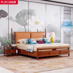●千匠一品 红木风格 刺猬紫檀木  大果紫檀木 时尚大气红木床PLDC20B-L