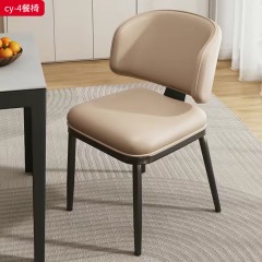 ●千匠一品 意式风格 猫抓皮+加粗碳素钢支架+高回弹海绵 时尚优雅餐椅cy-4-L
