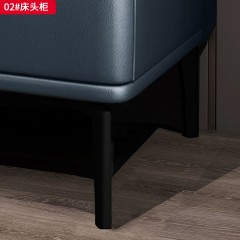 ●千匠一品 意式风格 碳素钢+实木抽屉+松木+岩板 时尚优雅床头柜02-L
