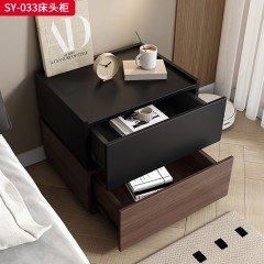 ●千匠一品 现代风格 松木+环保漆 时尚简约床头柜SY-033-L