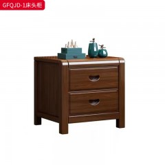 ●千匠一品 中式风格 黑胡桃木 时尚大气床头柜GFQJD-1-L