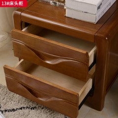 ●千匠一品 中式风格 橡木 时尚优雅床头柜13-J