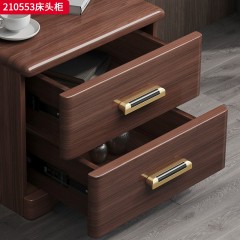 ●千匠一品 中式风格 胡桃木 时尚优雅床头柜210553-J