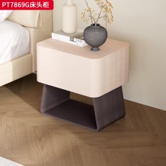 ●【精品】千匠一品 意式轻奢风格 中纤板+实木多层板 极简主义床头柜PT7869G-J