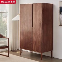 ●千匠一品 意式风格 黑胡桃木 极简主义衣柜MC692-J