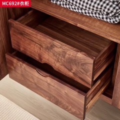 ●千匠一品 意式风格 黑胡桃木 极简主义衣柜MC692-J