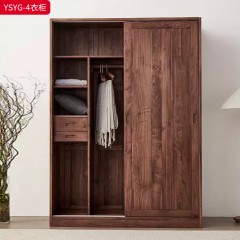 ●千匠一品 意式风格 北美黑胡桃木 极简主义衣柜YSYG-4-J