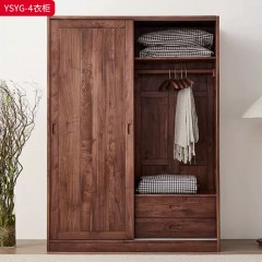 ●千匠一品 意式风格 北美黑胡桃木 极简主义衣柜YSYG-4-J
