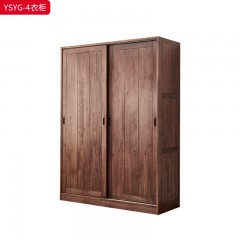 ●千匠一品 意式风格 北美黑胡桃木 极简主义衣柜YSYG-4-J