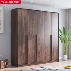●千匠一品 意式风格 黑胡桃木 极简主义衣柜YY-A718-J