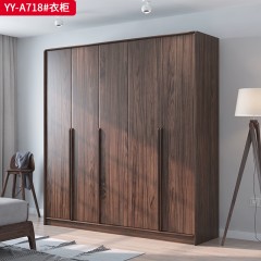 ●千匠一品 意式风格 黑胡桃木 极简主义衣柜YY-A718-J