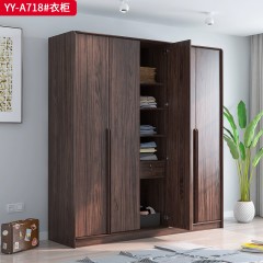 ●千匠一品 意式风格 黑胡桃木 极简主义衣柜YY-A718-J