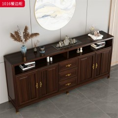 ●千匠一品 新中式风格 乌金木+实木多层板+黄铜 时尚大气餐边柜1016-L