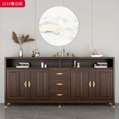 ●千匠一品 新中式风格 乌金木+实木多层板+黄铜 时尚大气餐边柜1016-L