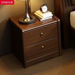 ●千匠一品 中式风格 实木+环保油漆 时尚优雅床头柜29-J