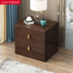 ●千匠一品 中式风格 乌金木+五金拉手+环保漆 时尚优雅床头柜101KCTG-J