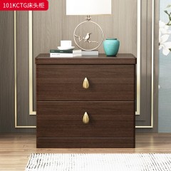 ●千匠一品 中式风格 乌金木+五金拉手+环保漆 时尚优雅床头柜101KCTG-J