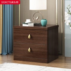 ●千匠一品 中式风格 乌金木+五金拉手+环保漆 时尚优雅床头柜101KCTG-J