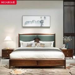 ●千匠一品 中式风格 乌金木+环保漆+铜饰五金 时尚优雅床头柜M014-J