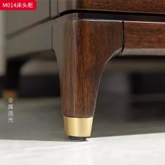 ●千匠一品 中式风格 乌金木+环保漆+铜饰五金 时尚优雅床头柜M014-J