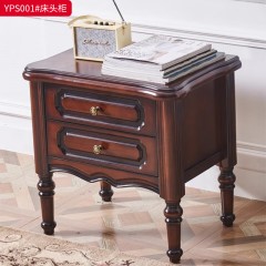 ●千匠一品 美式风格 进口橡胶木+辅材实木多层板 时尚古典床头柜YPS001-J
