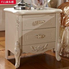 ●千匠一品 欧式风格 板木结合 经典优雅床头柜F11-J