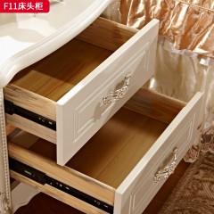 ●千匠一品 欧式风格 板木结合 经典优雅床头柜F11-J