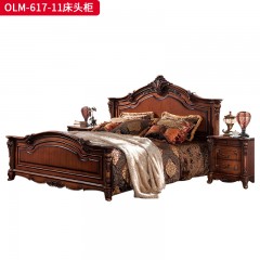 ●千匠一品 欧式风格 主材质使用俄罗斯高档进口桦木+副材质使用E1级环保板+台湾进口大宝油漆 经典优雅床头柜OLM-617-11-J