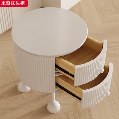 ●千匠一品 现代风格 金属铁艺脚+实木框架 时尚大气米奇床头柜-J