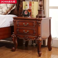 ●千匠一品 法式风格 橡木实木 时尚古典床头柜242466-J