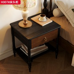 ●千匠一品 法式风格 FAS级黄杨木 经典优雅床头柜CTG-3001-J