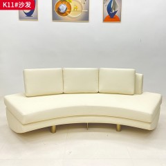 千匠一品 现代风格 不锈钢底座+实木内框架+高密度高回弹海绵+超纤面料 时尚大气沙发K11-J