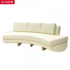 千匠一品 现代风格 不锈钢底座+实木内框架+高密度高回弹海绵+超纤面料 时尚大气沙发K11-J