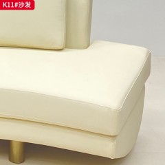 千匠一品 现代风格 不锈钢底座+实木内框架+高密度高回弹海绵+超纤面料 时尚大气沙发K11-J