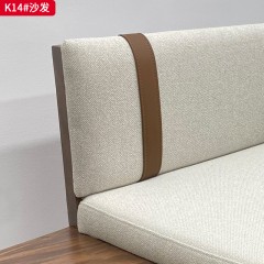 千匠一品 现代风格 底座实木框架+高密度高回弹海绵+超纤皮料 时尚大气沙发K14-J