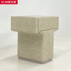 千匠一品 现代风格 实木内框架+全皮包覆工艺 时尚大气床头柜K13-J