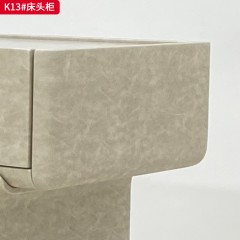 千匠一品 现代风格 实木内框架+全皮包覆工艺 时尚大气床头柜K13-J