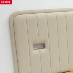 千匠一品 现代风格 超纤皮面料+高密度回弹海绵+实木排骨架+实木框架 时尚大气床k19-J