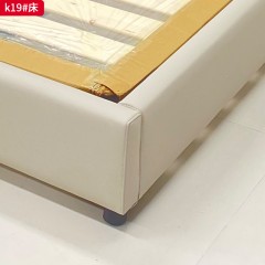 千匠一品 现代风格 超纤皮面料+高密度回弹海绵+实木排骨架+实木框架 时尚大气床k19-J