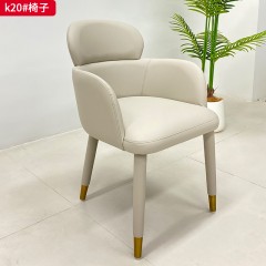 千匠一品 现代风格 优质皮艺面料+高密度海绵+实木框架 时尚大气椅子k20-J