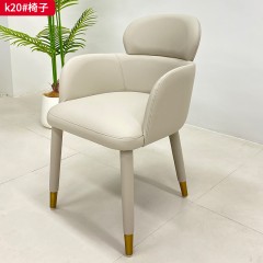 千匠一品 现代风格 优质皮艺面料+高密度海绵+实木框架 时尚大气椅子k20-J