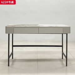 千匠一品 现代风格 岩板+实木烤漆柜+碳素钢底座框架 时尚大气书桌k22-J