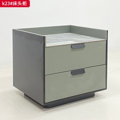 千匠一品 现代风格 岩板+实木多层板+烤漆工艺 时尚大气床头柜k23-J