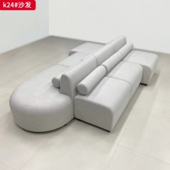 千匠一品 现代风格 实木内置框架+高密度高回弹环保海绵+超纤面料 时尚大气沙发k24-J