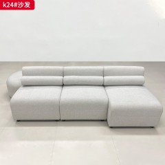 千匠一品 现代风格 实木内置框架+高密度高回弹环保海绵+超纤面料 时尚大气沙发k24-J