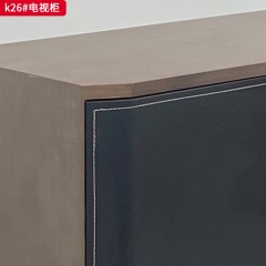 千匠一品 现代风格 马鞍皮+实木多层板+不锈钢底架+五金件 时尚大气电视柜k26-J