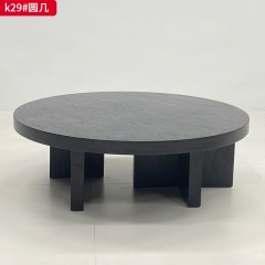 千匠一品 现代风格 实木多层板贴木皮 时尚大气圆几k29-J