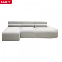 千匠一品 现代风格 实木内置框架+高密度高回弹环保海绵+优质棉麻面料 时尚大气沙发K33-J