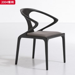 千匠一品 中古风格 白蜡木+坐垫西皮 布面 时尚优雅休闲椅2004-J