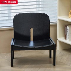 千匠一品 中古风格 白蜡木+坐垫 时尚优雅休闲椅1021-L